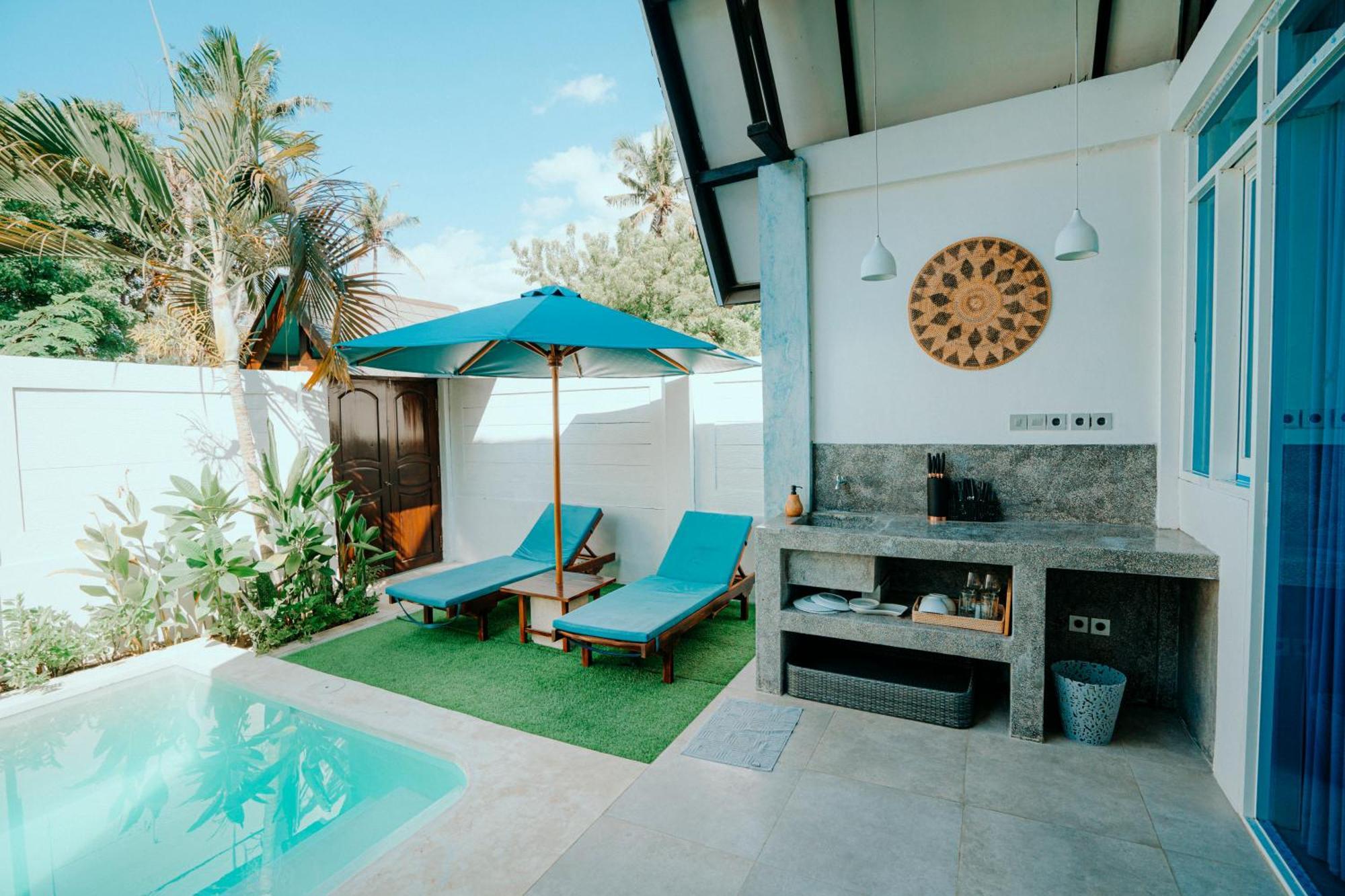 Atties Villa Gili Air Bagian luar foto
